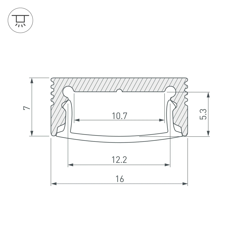 Профиль SL-SLIM-H7-2000 WHITE (Arlight, Алюминий) 037111