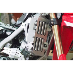 Radiator guard for Honda CRF300L (no brand) with side bracket reinforcement (2021-Up)