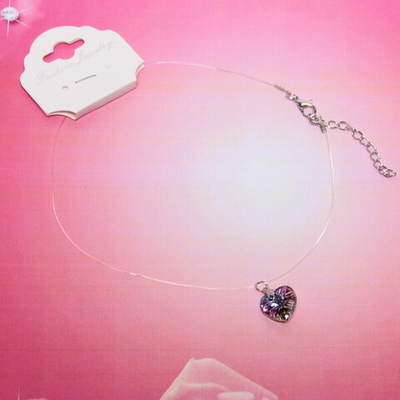 Подвеска на шею на леске «Emerald Chameleon - Сердце», микс 5 цветов, 14мм.