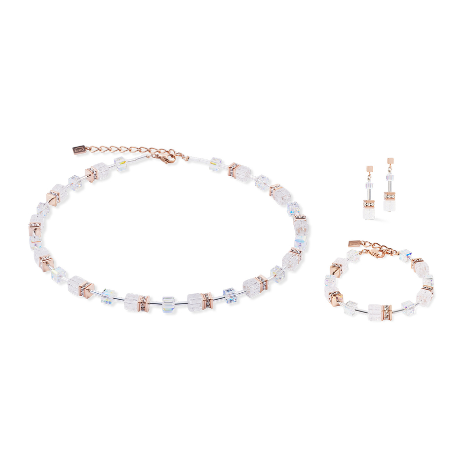 Серьги Coeur de Lion White-Rose Gold 3018/21-1425