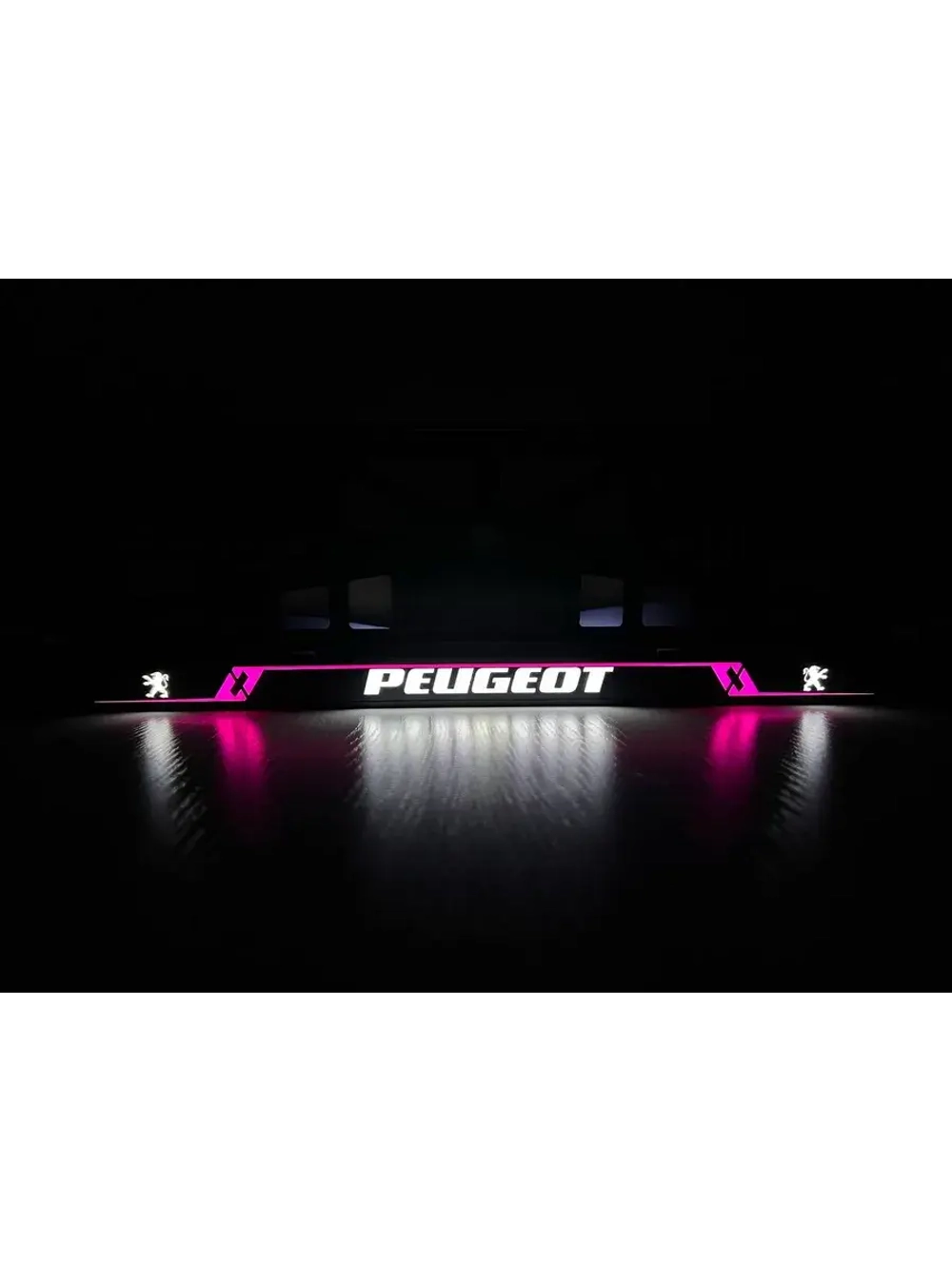 Рамка для номера с подсветкой PL. Peugeot.