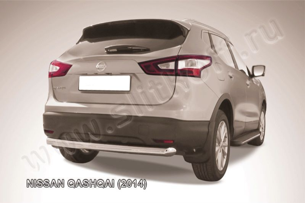 Защита заднего бампера (нержавейка) Nissan Qashqai (2013-2019) d76