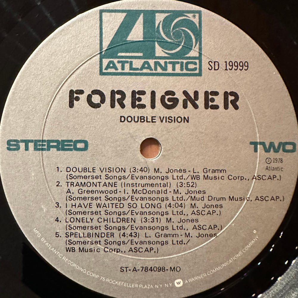 Foreigner ‎– Double Vision (США 1978г.)