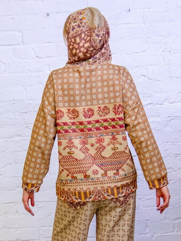 Худи "Оберег", по мотивам старинной русской обережной вышивки