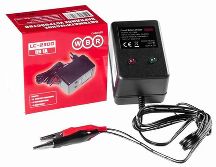 Зарядное устройство WBR LC-2300 6v 1A для свинцовых-кислотных аккумуляторов, емкостью от 3,3 -10 Ач