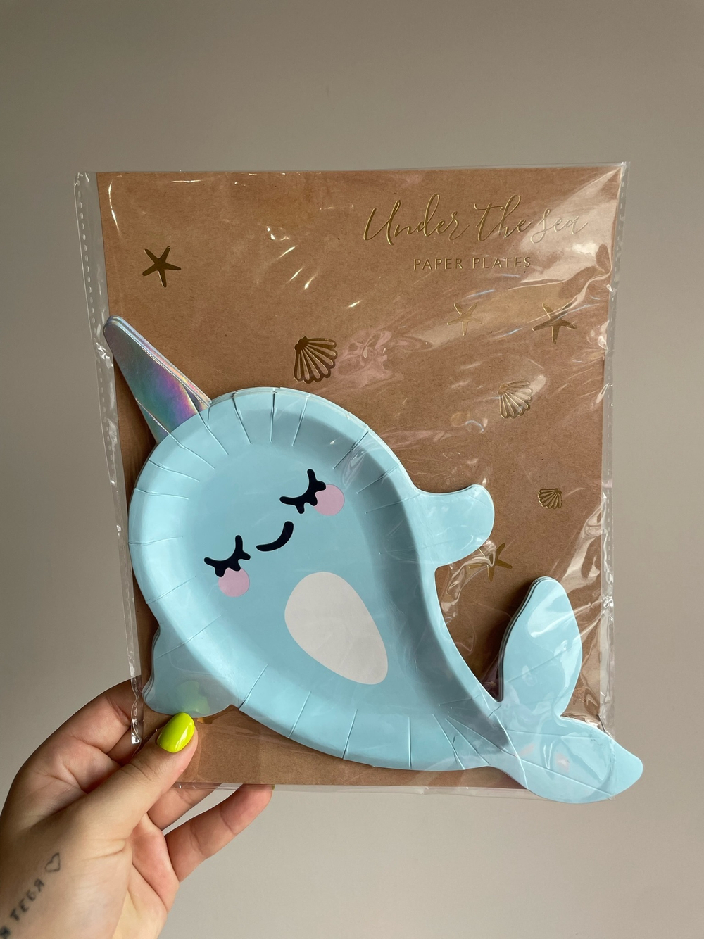 Тарелки бумажные, Нарвал 29 см, 6 шт, 1 уп.