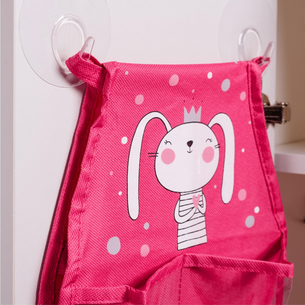 Кармашки в садик 83х24 Зайка (фуксия)