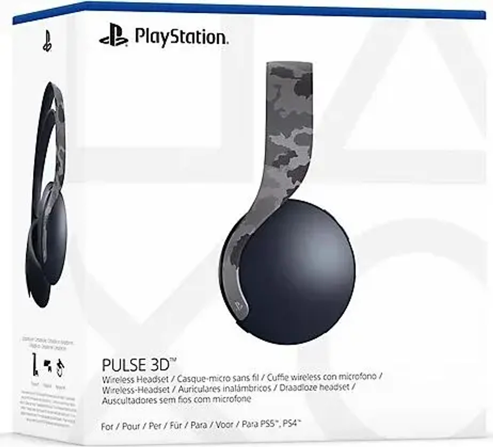 Беспроводные наушники с микрофоном Sony PULSE 3D, серый камуфляж (Grey Camouflage)