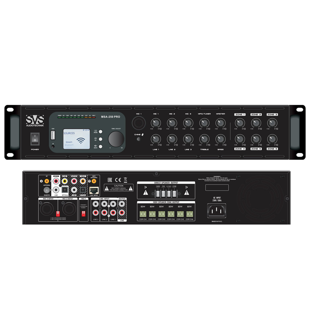 SVS Audiotechnik MSA-250 PRO Микшер-усилитель