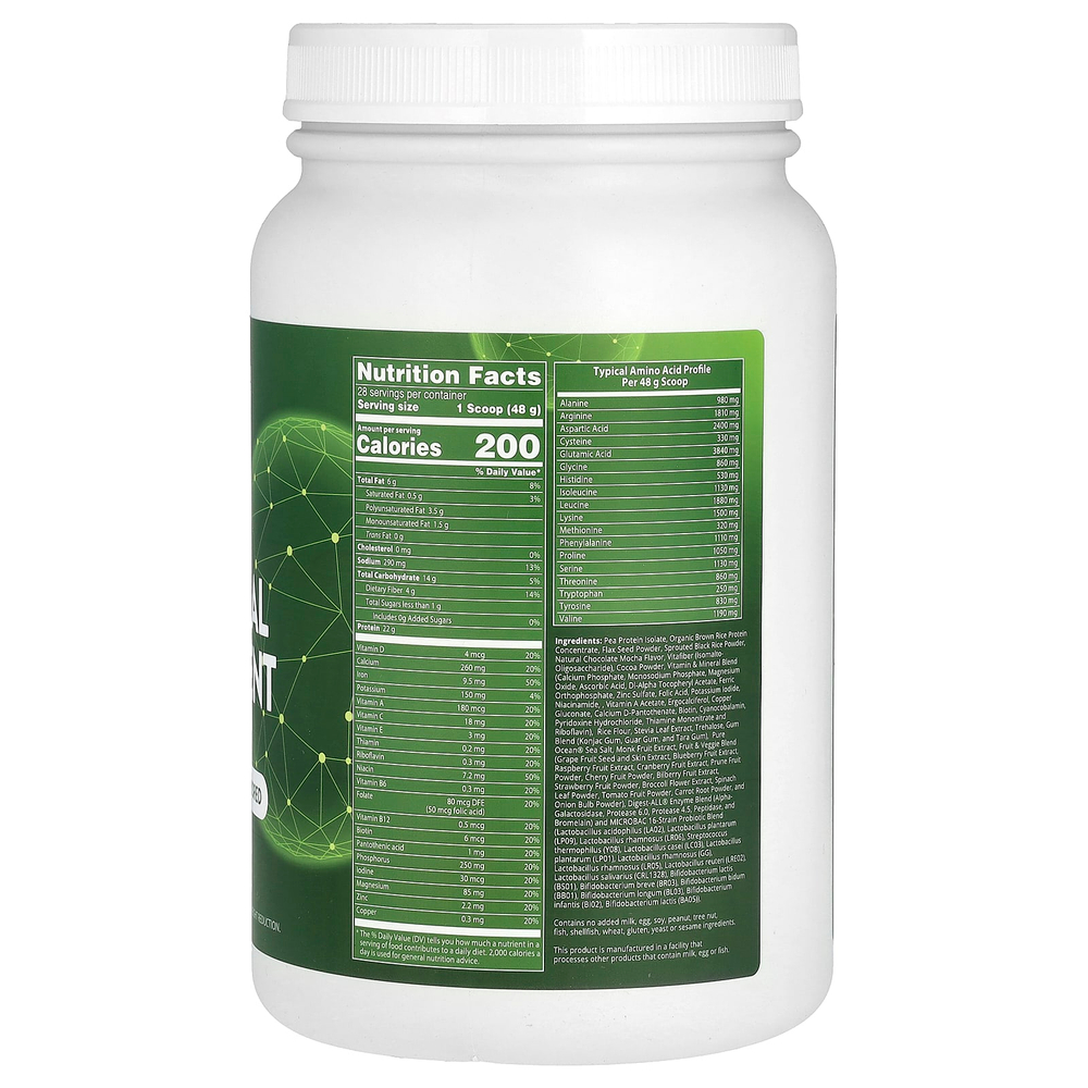 MRM Nutrition, растительный заменитель пищи, со вкусом шоколада и мокко, 1361 г (3 фунта)