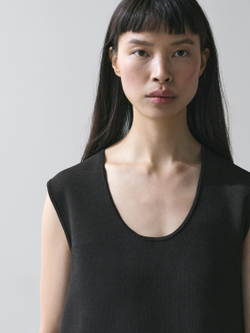 Massimo Dutti Струящееся мини-платье, черный