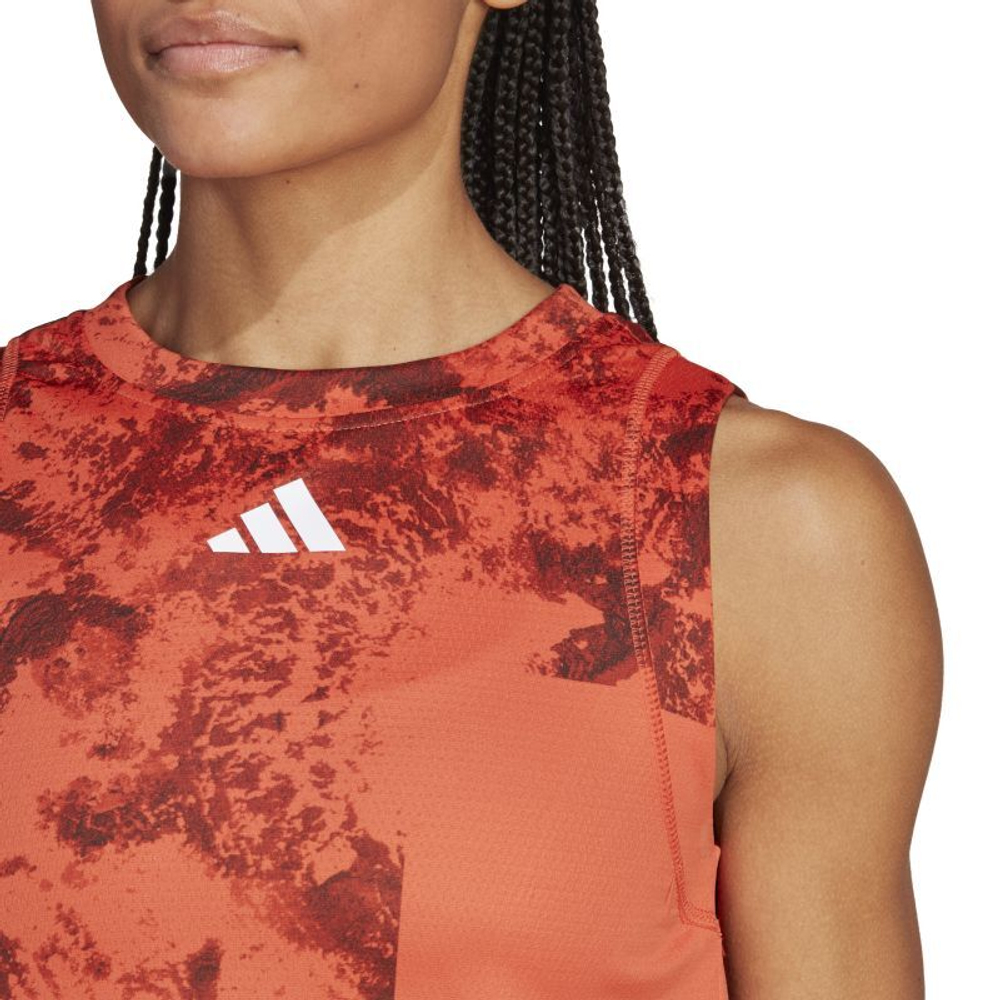 Женский топ теннисный Adidas Tennis Paris Heat.Rdy Match Tank Top - preloved red