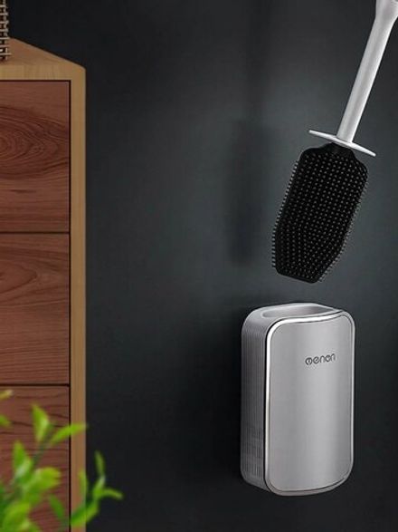 Ершик для унитаза силиконовый подвесной с подставкой