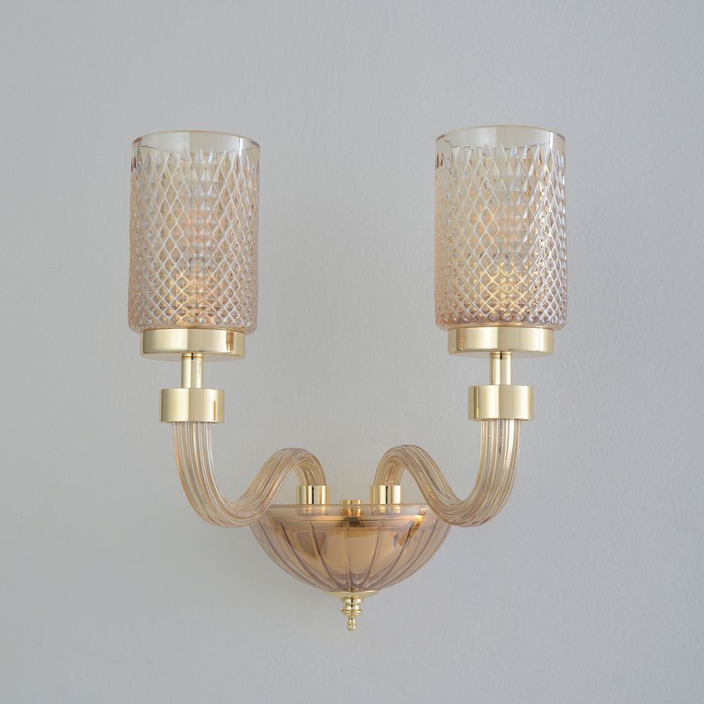 Настенный светильник Crystal Lux SILVESTRO AP2 AMBER