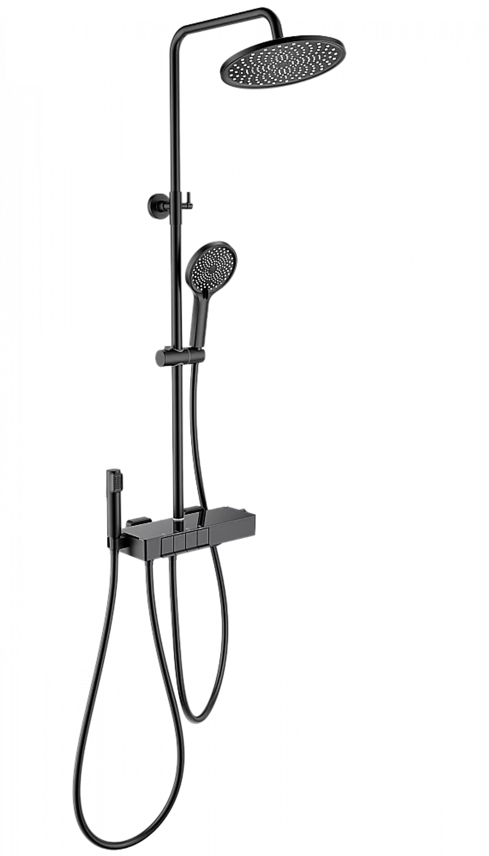 Душевая система с термостатом WONZON & WOGHAND MUSE Forte WW-B3580-MB черный матовый