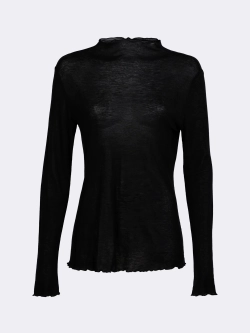 Лонгслив из кашемира черный OLA OLA