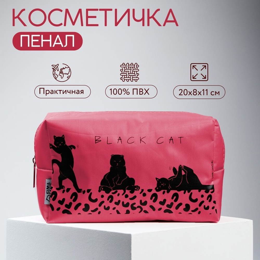 Косметичка"Blaсk Cat" 20*8*11,на молнии