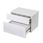 Комод белый Оланд без ручек 2 ящика для вещей и одежды с органайзерами для ящиков