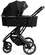 Детская коляска Peppy Tecla 3 в 1 с автокреслом Verona Beige Shadow Black Chrome Edition Черный