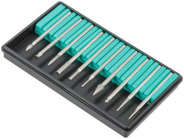 Шарошки, усиленная сталь с алмазным напылением, штифт диам. 3 мм, 10 шт.