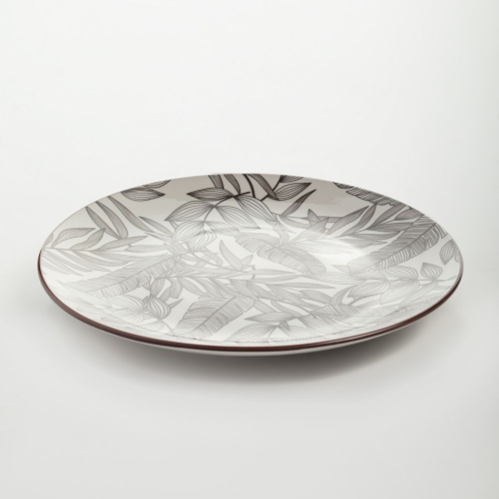 Тарелка White Fox WF-TRD23 обеденная фарфор Тропики D 23 см | White Fox