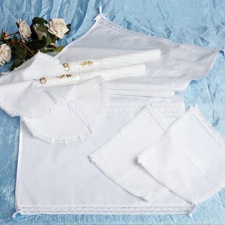 Венчальный набор "Классика" белый, 5 предметов