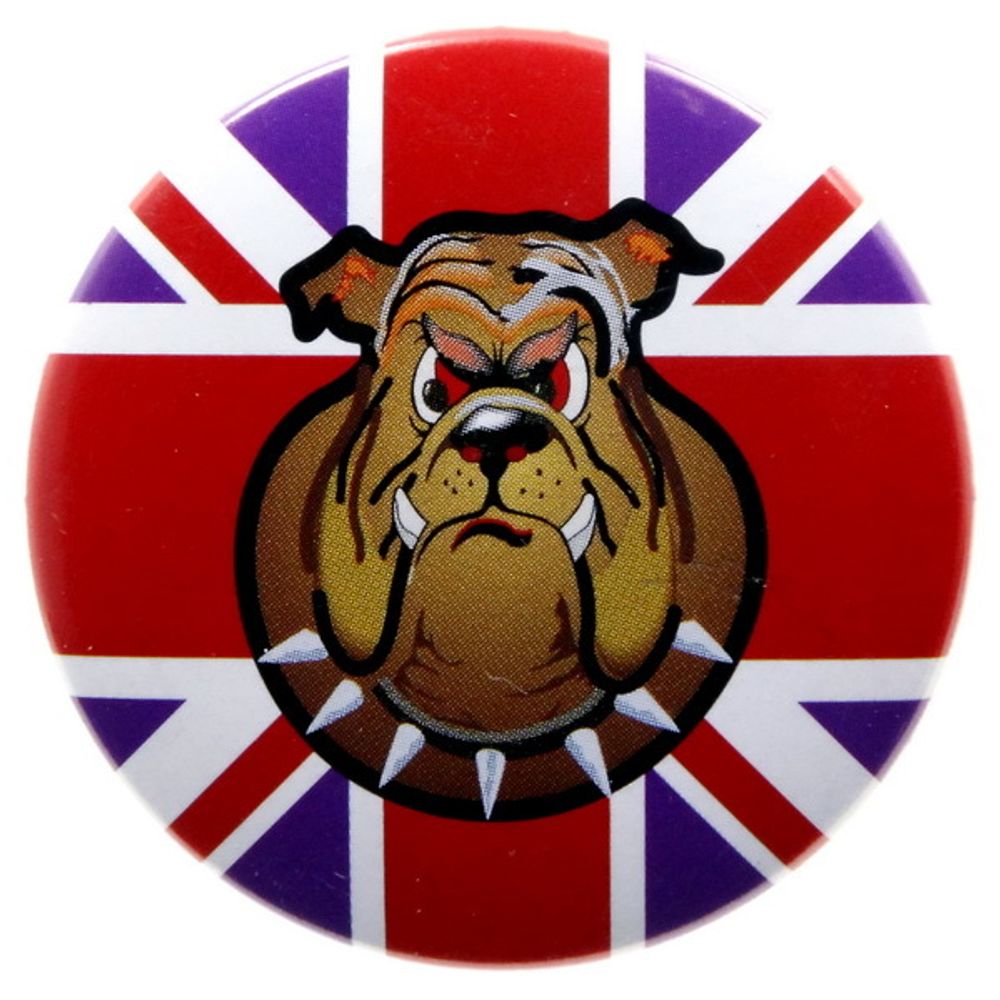 Значок Бульдог на Британском флаге 36 mm