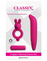 Ярко-розовый вибронабор для пар Couples Vibrating Starter Kit (Цвет: ярко-розовый)