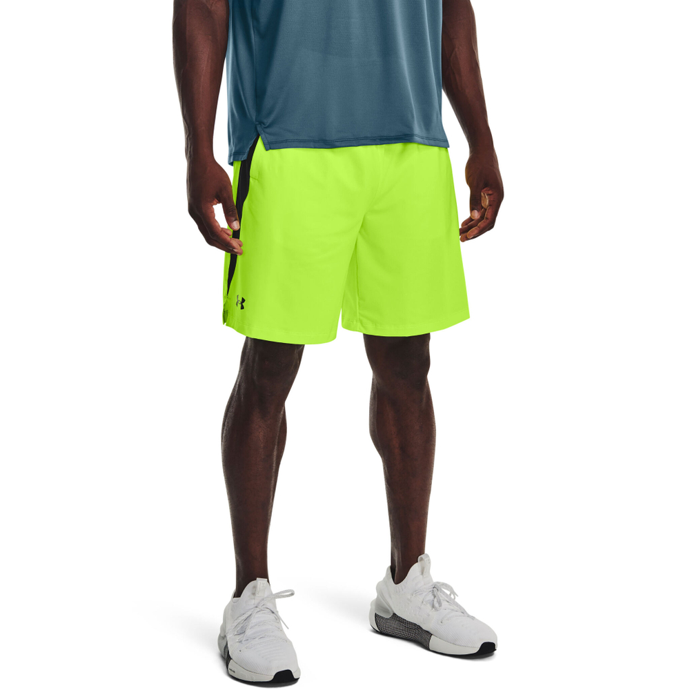 Мужские теннисные шорты Under Armour Tech Vent Shorts Men - Lime, Black