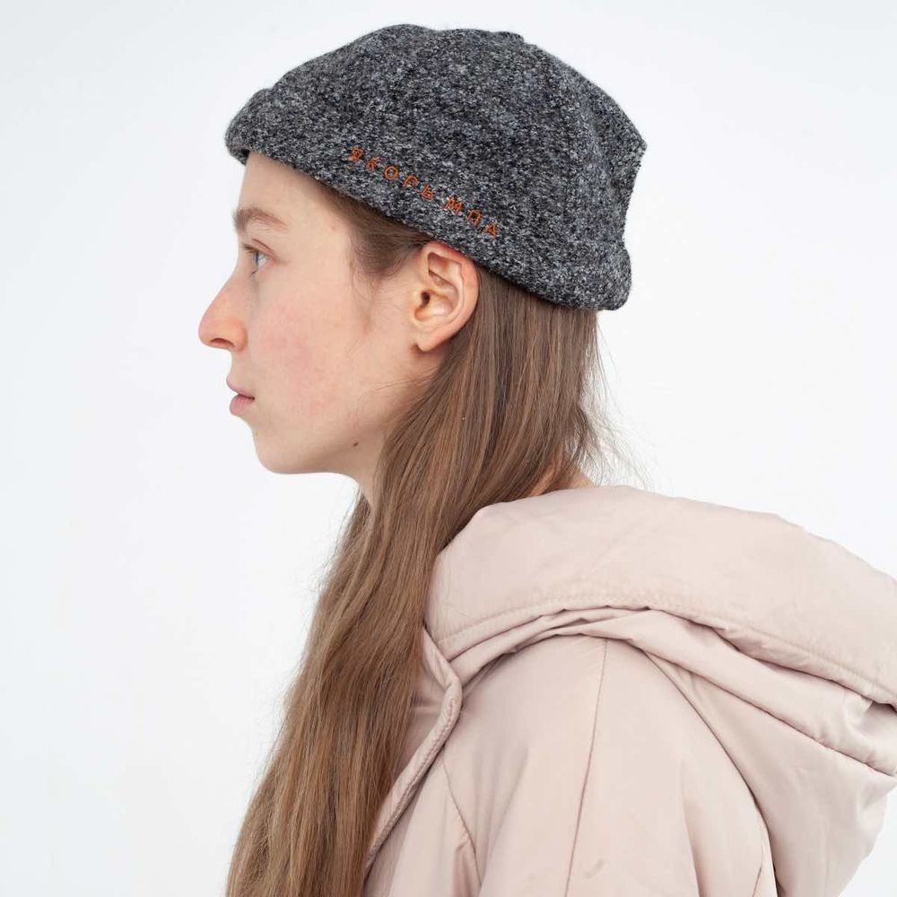 Докер Якорь Портовый пальтовый черно-белый как шум