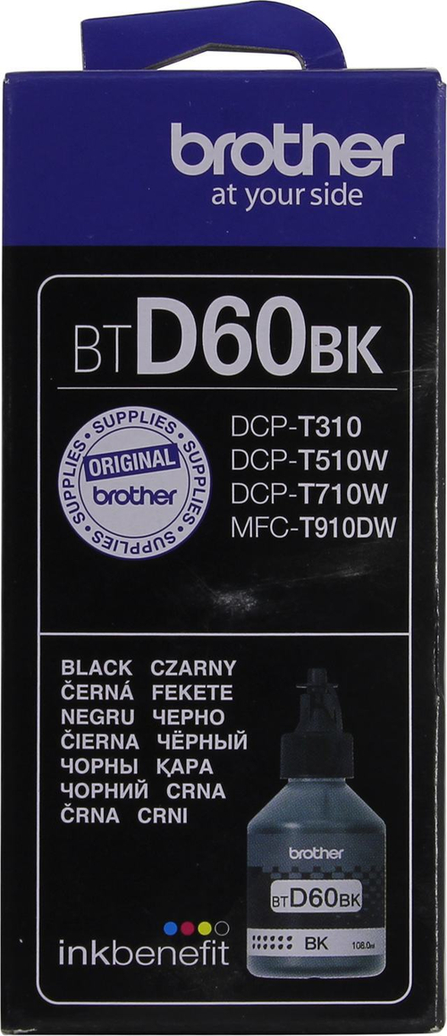 Чернила Brother BTD60BK Black для DCP-T310/T510W/T710W, MFC-T910DW (108мл)