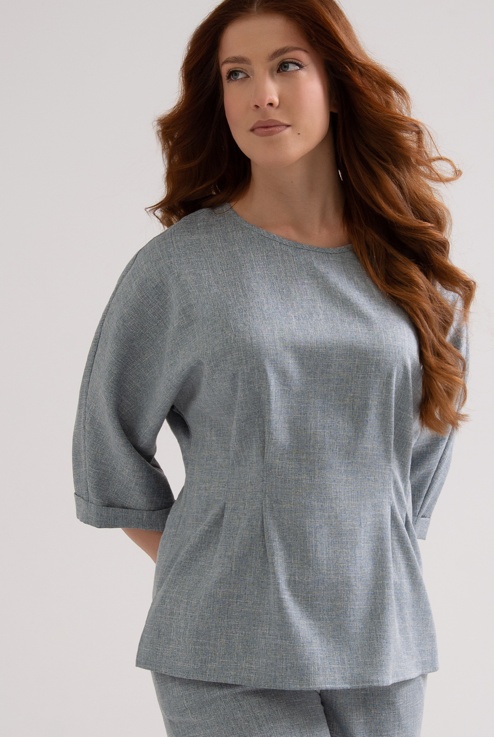 Блузка женская 4728зб, сизый #478Сиз094728зб