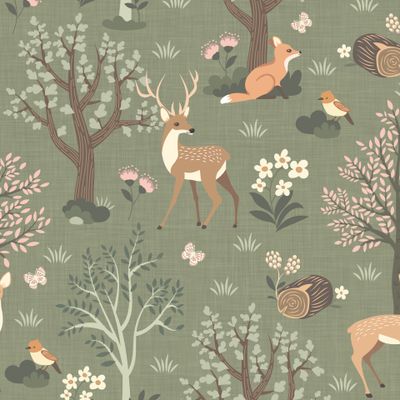 Лесные животные на мятном