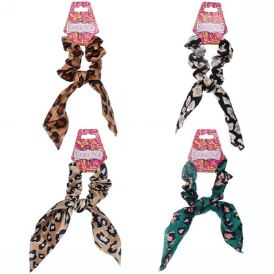 Резинка для волос 1шт «Collection KiKil», принт леопард, микс 4 цвета, d-8.5см