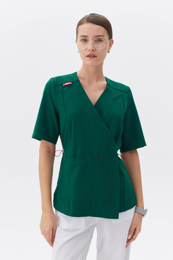 Топ с Запахом медицинский женский Йошо, малахит