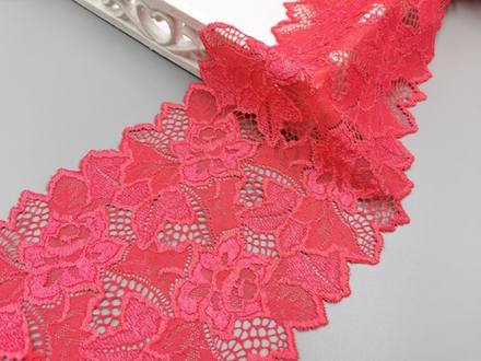 Эластичное кружево, 16,5см, розовая роза (Арт: EK-2741), м