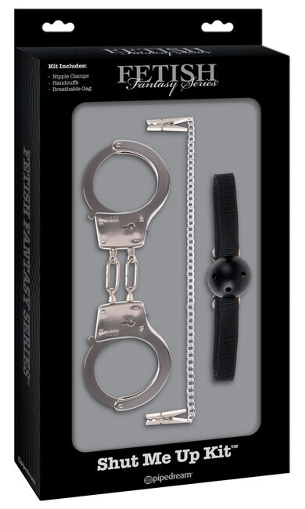 Фетиш набор для игр Shup Me Up Kit (Цвет: черный с серебряным)