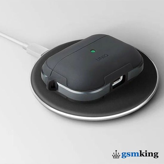 Uniq Valencia Anti-microbial TPU&Metal for AirPods Pro 1 & 2 Gray