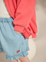 Шорты с вышивкой джинсовые для девочки Next AB1-575, Голубой