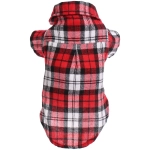 Кофта - рубашка фланелевая для мелких пород собак и кошек «BRO Style», цвет красный, р L