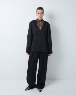 Жакет из шелка и вискозы Берберри черный