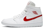 Кроссовки Jordan Air Jordan 1 Mid White University Red (Женская размерная сетка)
