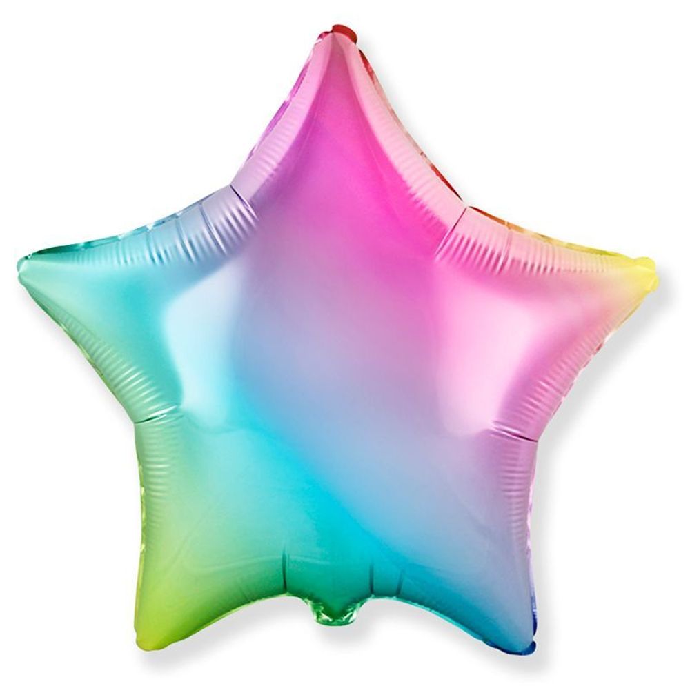 Звезда 18&quot; Радуга нежный градиент / Rainbow gradient Fm