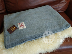 Одеяло тканое из 100% шерсти яка 150x200 см. (Gobi Sun) - серое