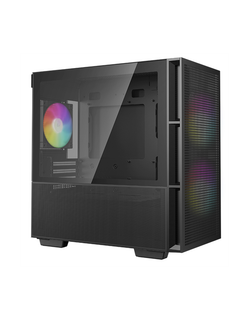 Корпус Deepcool CH360 WH без БП, боковое окно (закаленное стекло), 2x140мм ARGB LED вентилятор спереди и 1x120мм ARGB LED вентилятор сзади, белый, mATX