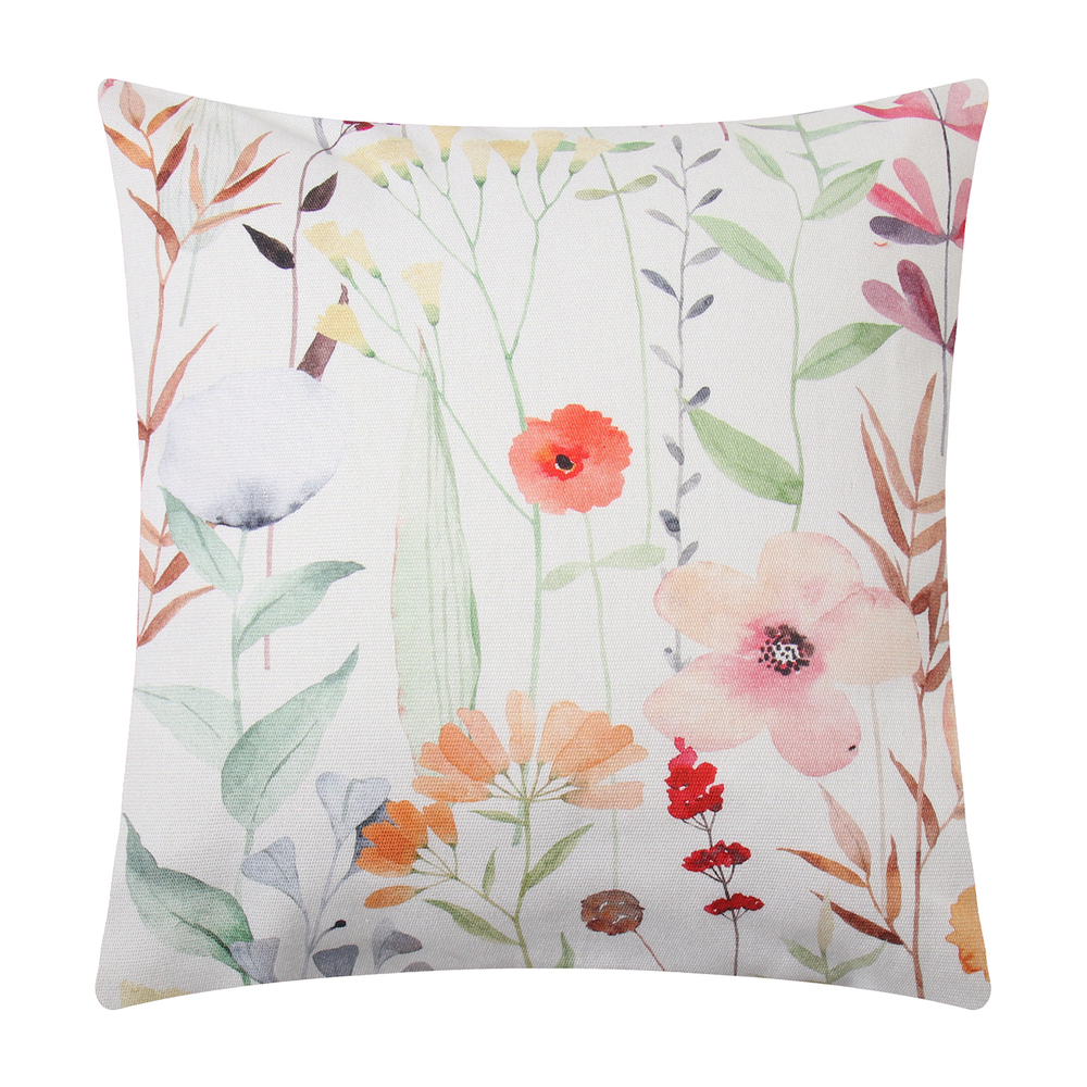 Наволочка декоративная Цветы 40 х 40 см, 100% хлопок