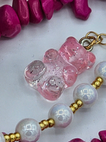 Обвес на сумку, брелок для ключей, подвеска авторская ручная работа с натуральными камнями "МИМИНИШНЫЙ"