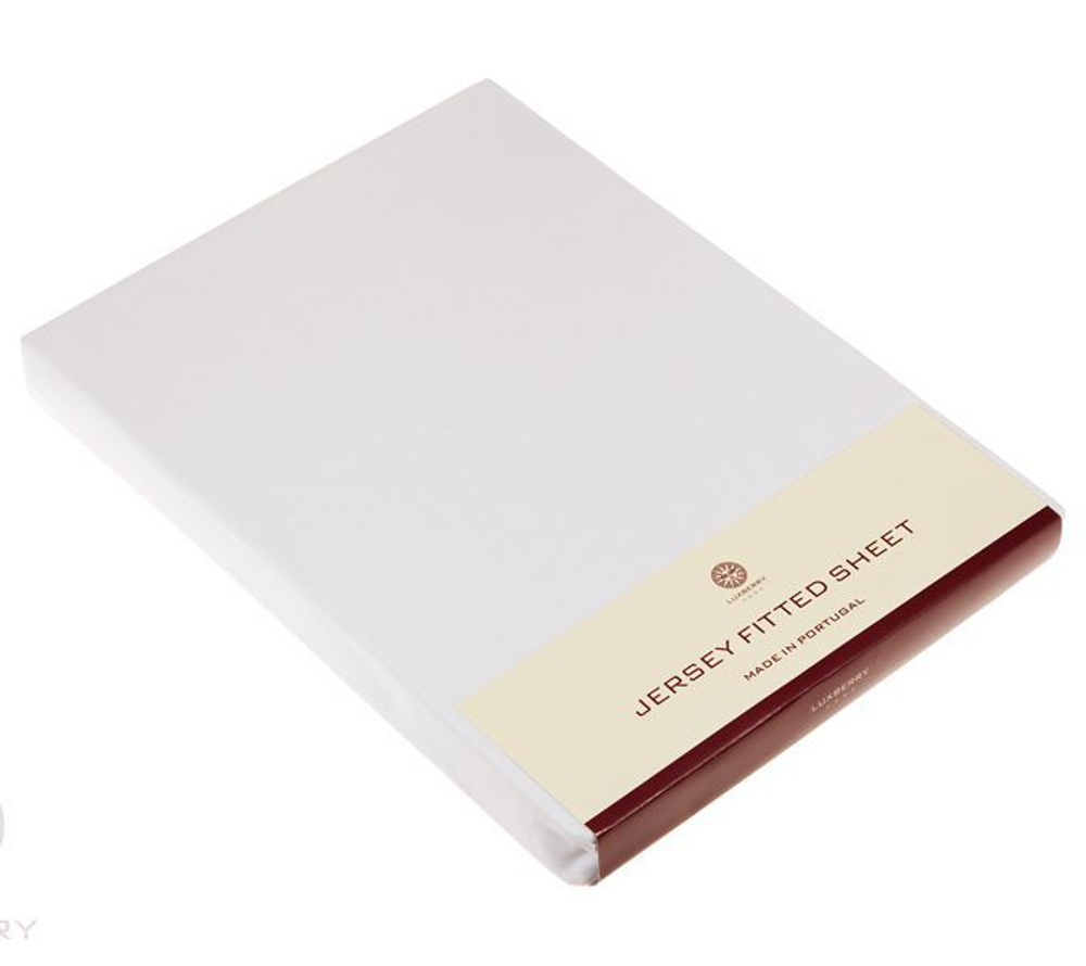 Элитная простыня (Т) Трикотаж Джерси белая от Luxberry