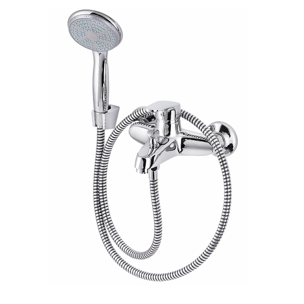 Смеситель для ванны 40к ПСМ-854-К/045 КОМПЛЕКТАЦИЯ с душ аксессуарами  ХРОМ