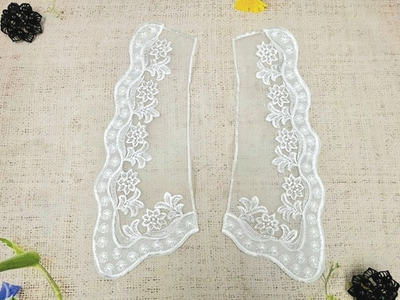 Воротник, вышивка на органзе, р. 29x11,5 см